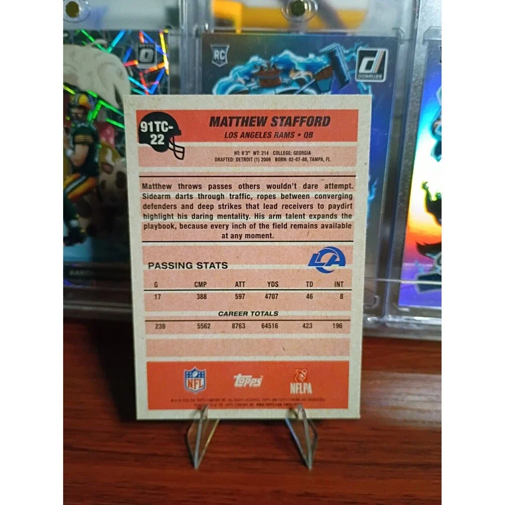 2026 Topps NFL LAR Matthew Stafford MOJO Refractor Los Angeles Rams Pack Fresh
